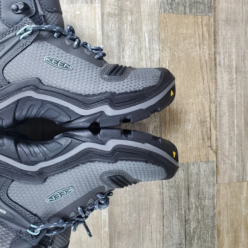 Keen Durand EVO Mid Womens Boots‎ Sz 8 Steel Gray Blue Waterproof Hiking Boots